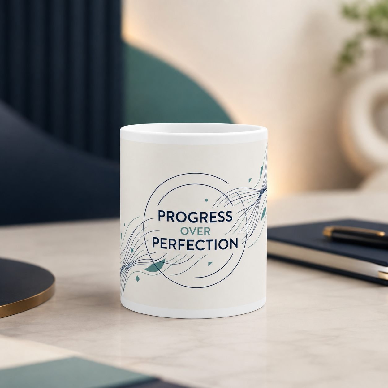 Progress Over Perfection Corporate Mug – 325 ml view 9
