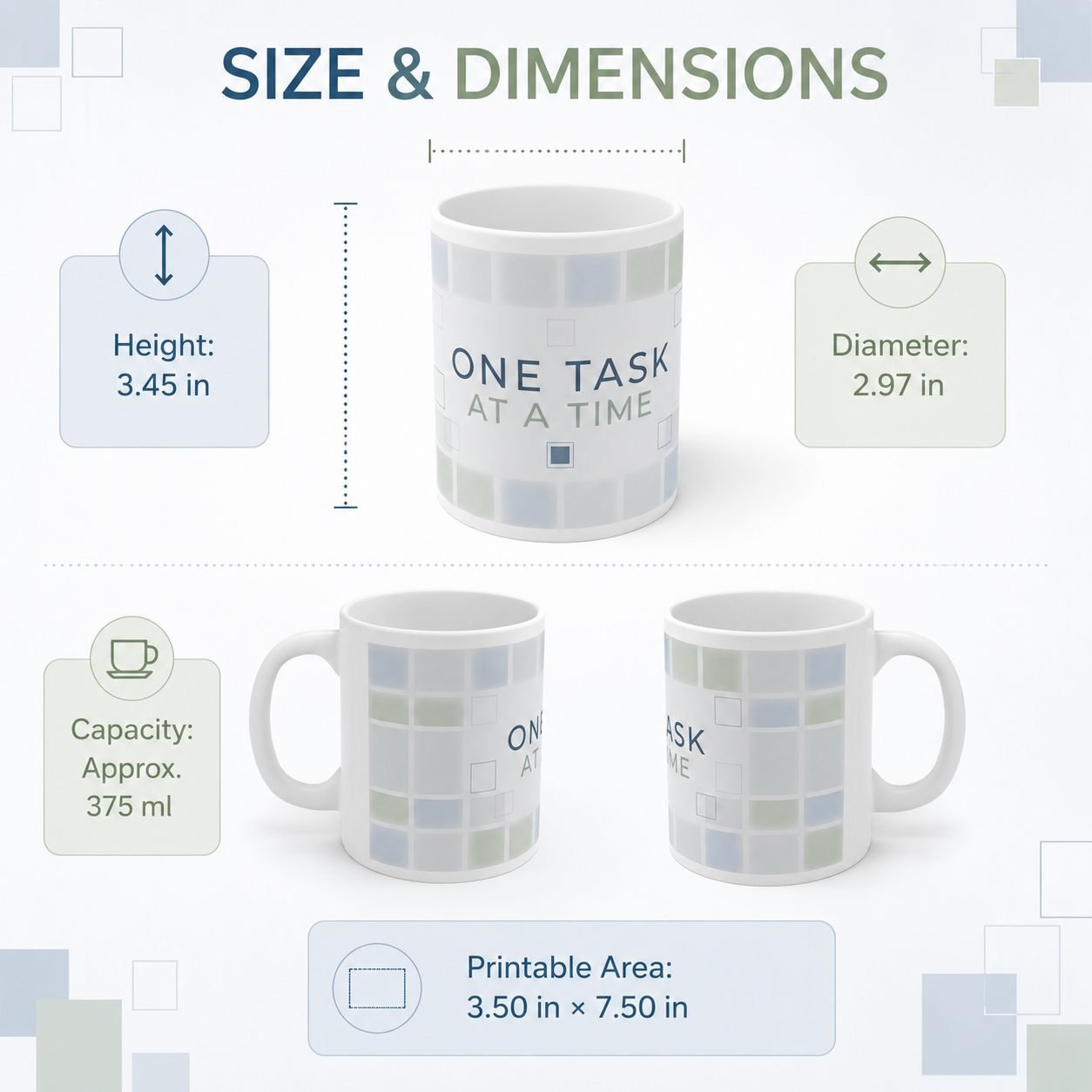 One Task at a Time Productivity Mug – 325 ml view 12