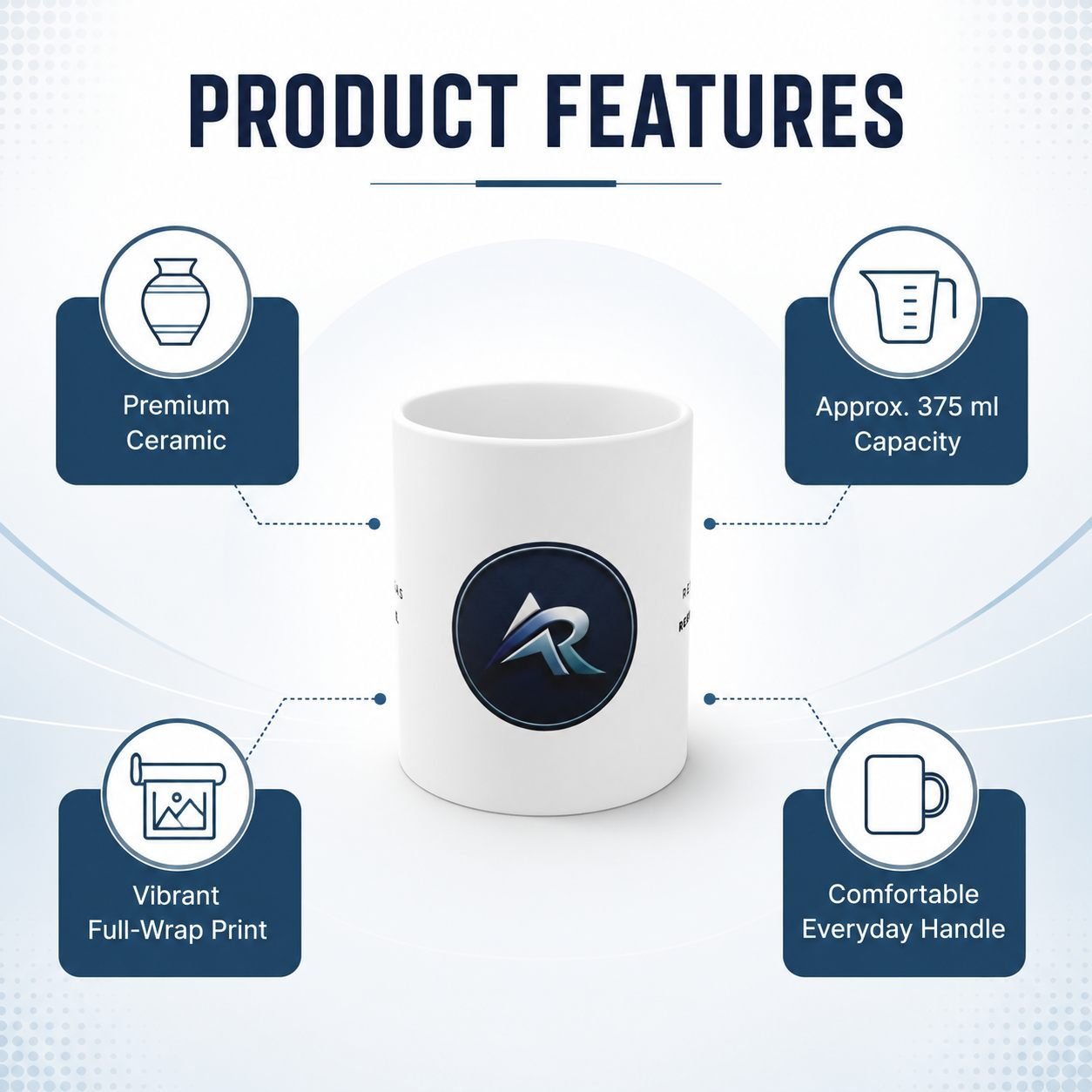 Great Ideas Start Here Custom Logo Corporate Mug – 325 ml view 11