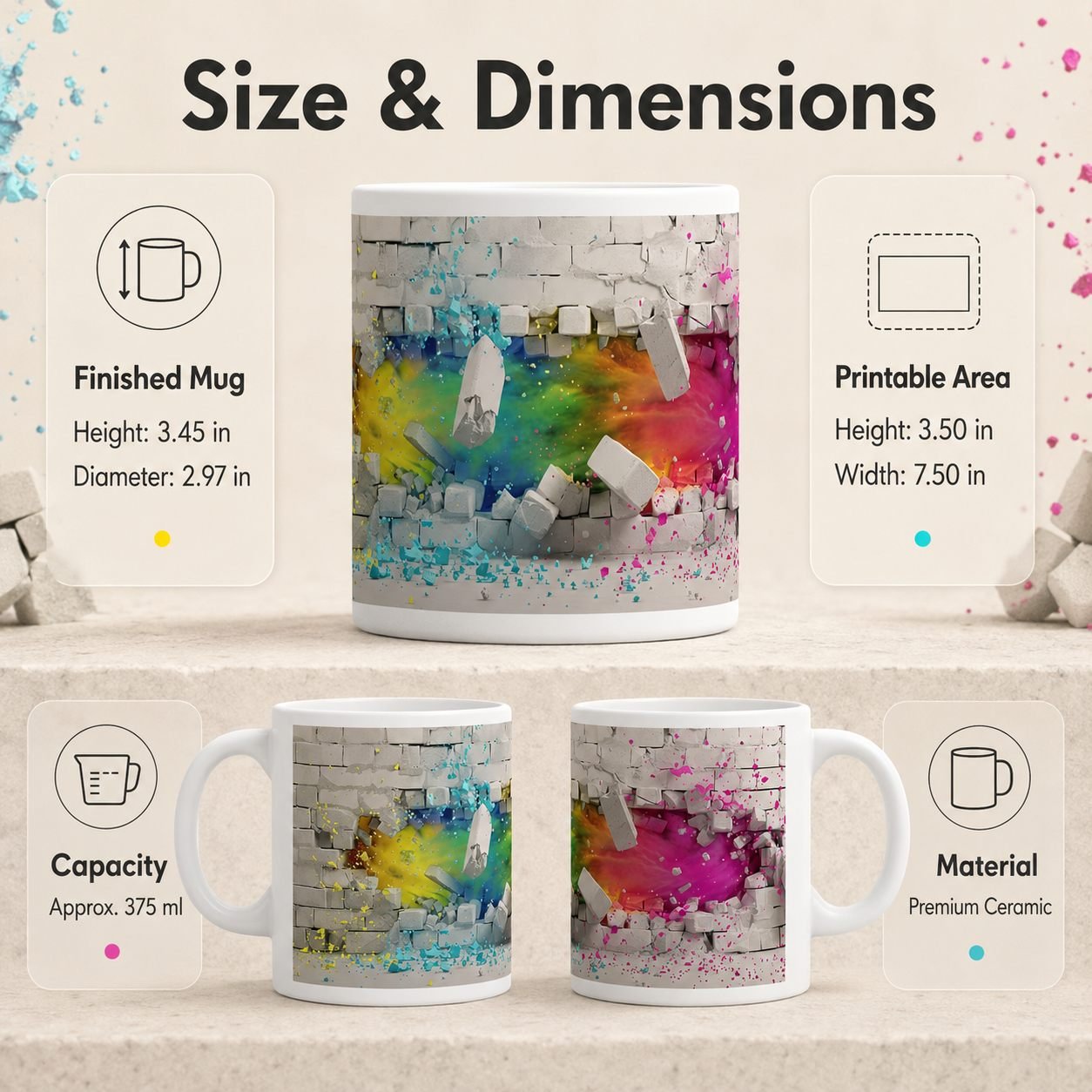 Colour Breakthrough Designer Ceramic Mug view 13