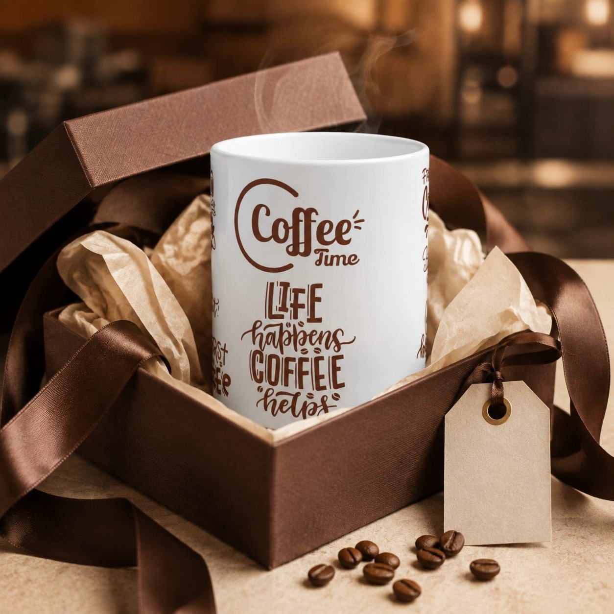Coffee Quotes Typography Designer Ceramic Mug view 12