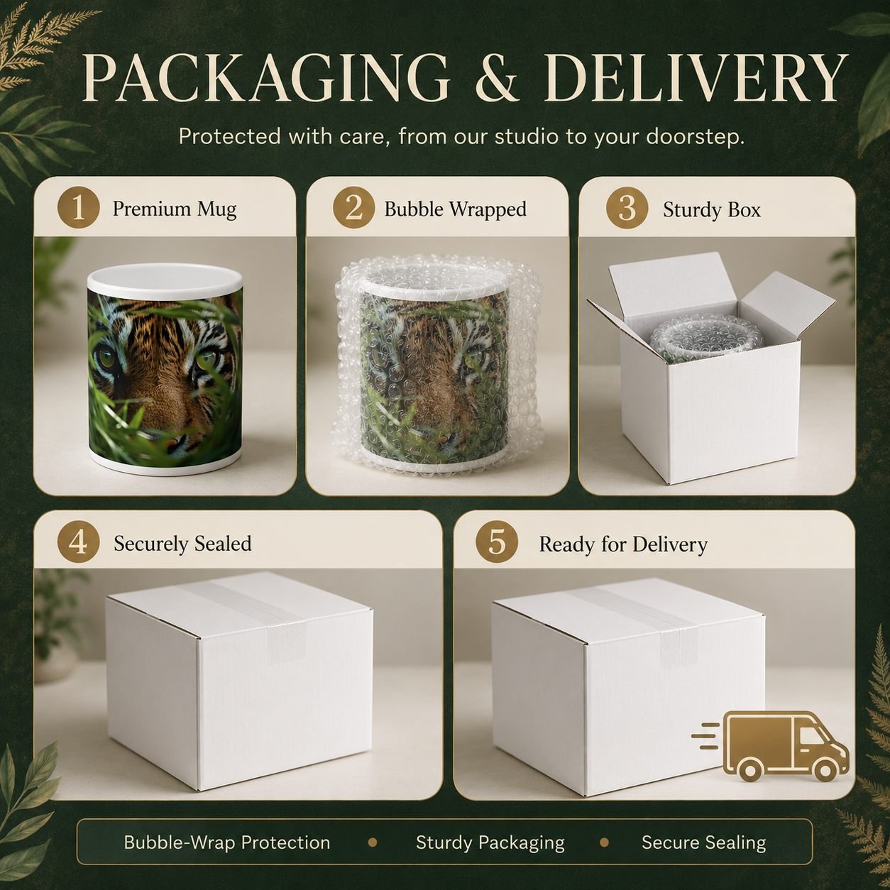 Hidden Tiger Wildlife Designer Ceramic Mug view 10