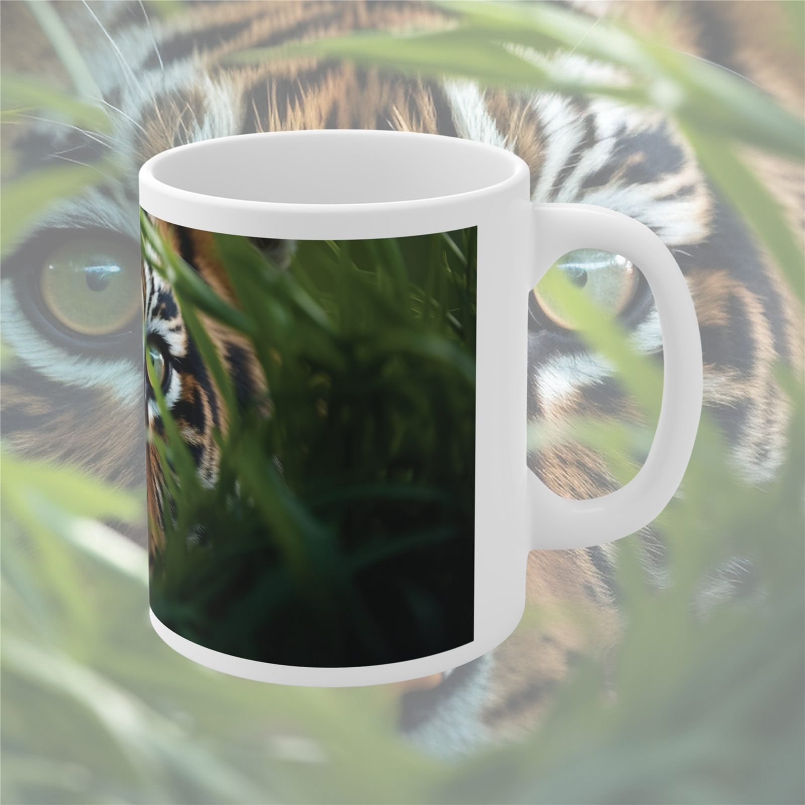 Hidden Tiger Wildlife Designer Ceramic Mug view 3