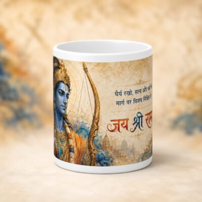 Jai Shree Ram Courage and Dharma Devotional Mug – 325 ml