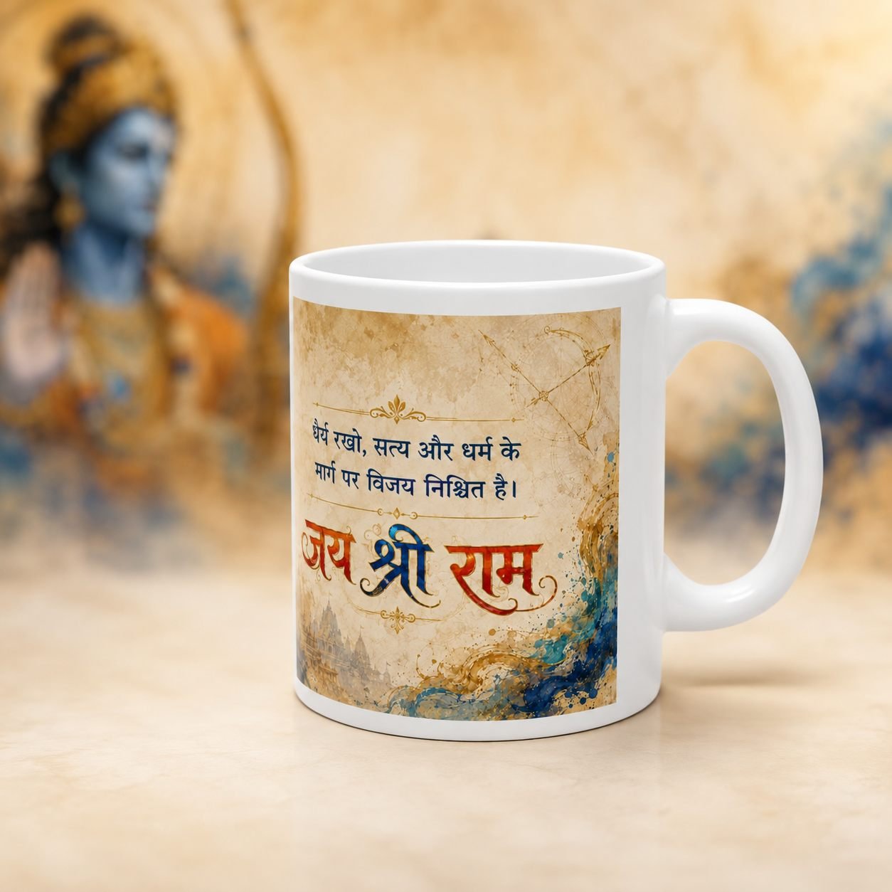 Jai Shree Ram Courage and Dharma Devotional Mug – 325 ml view 3
