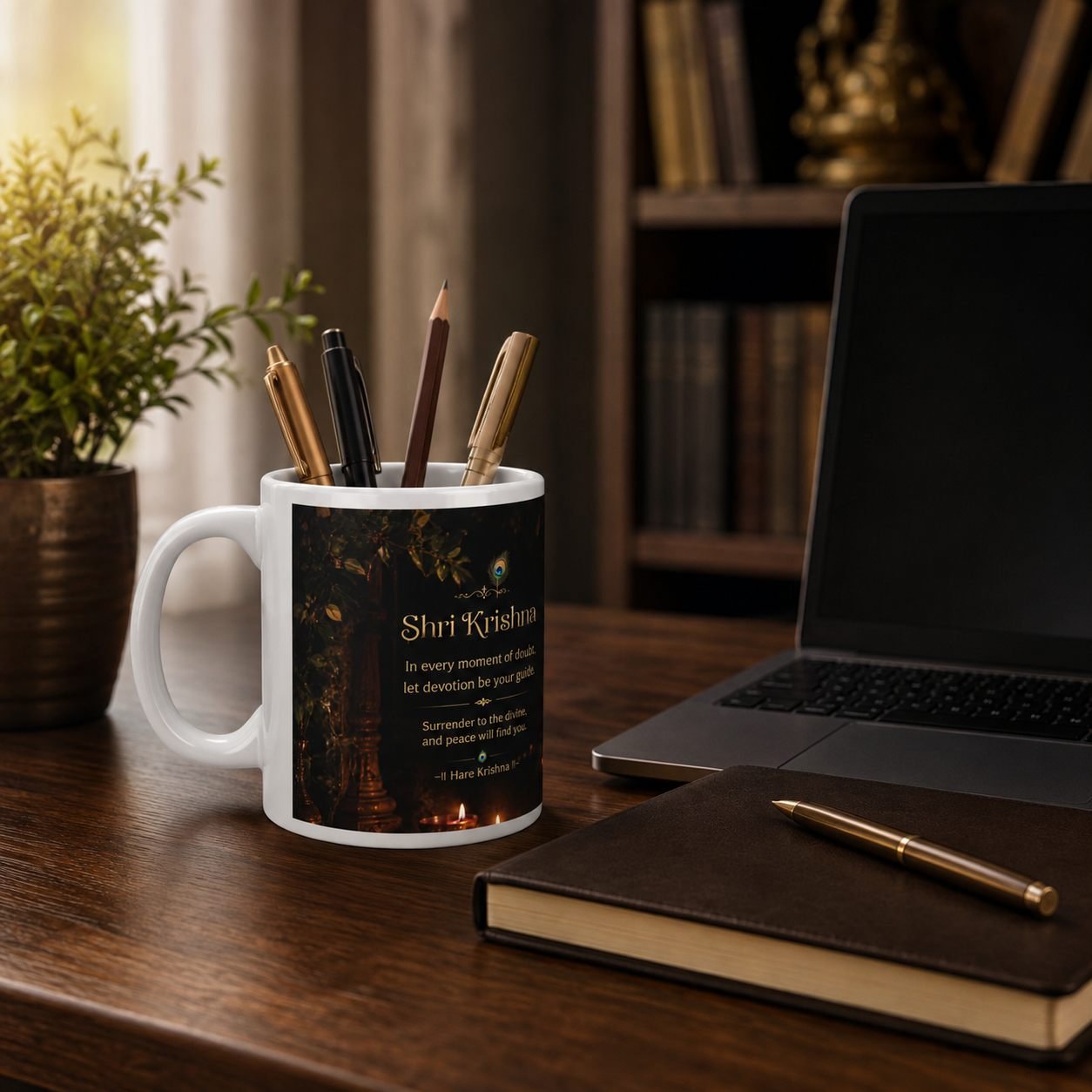 Shri Krishna Devotion and Peace Mug – 325 ml view 6