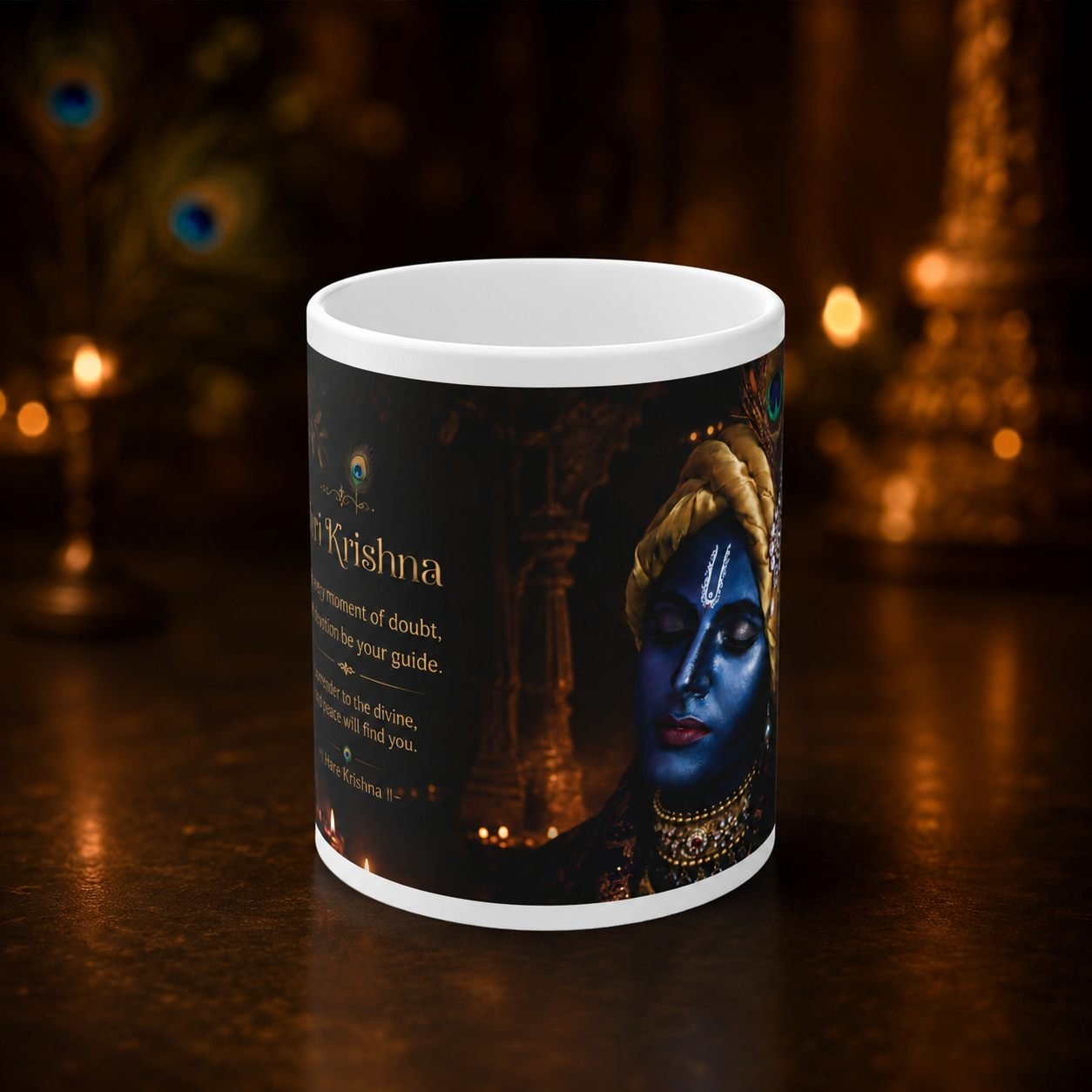 Shri Krishna Devotion and Peace Mug – 325 ml view 1