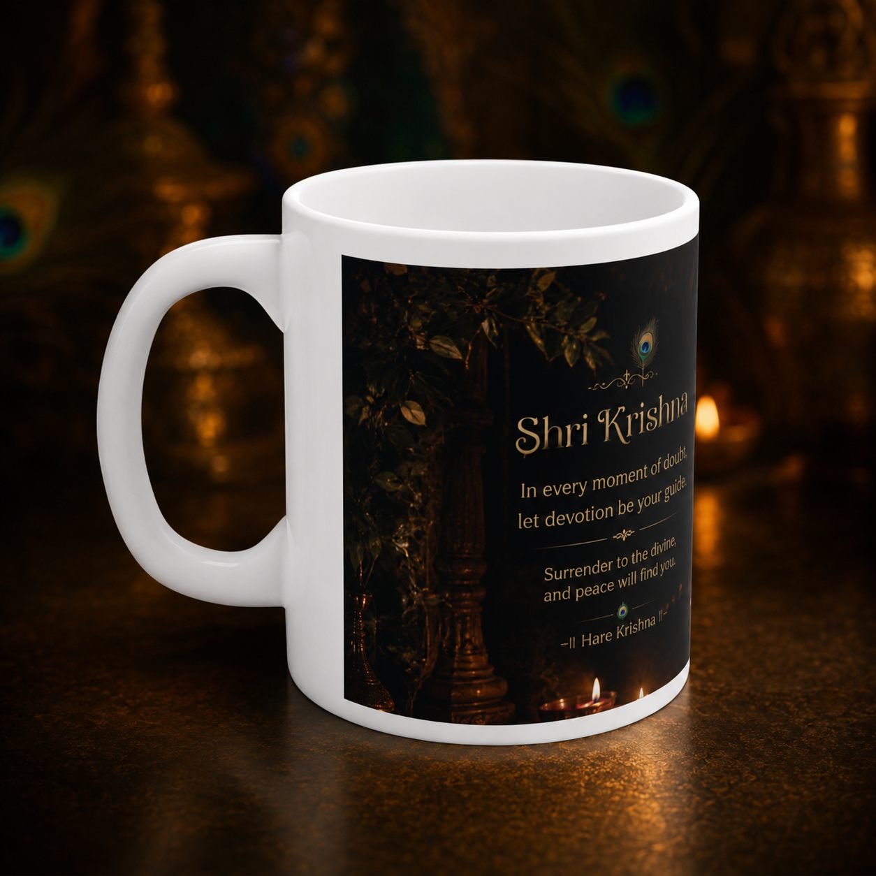Shri Krishna Devotion and Peace Mug – 325 ml view 2