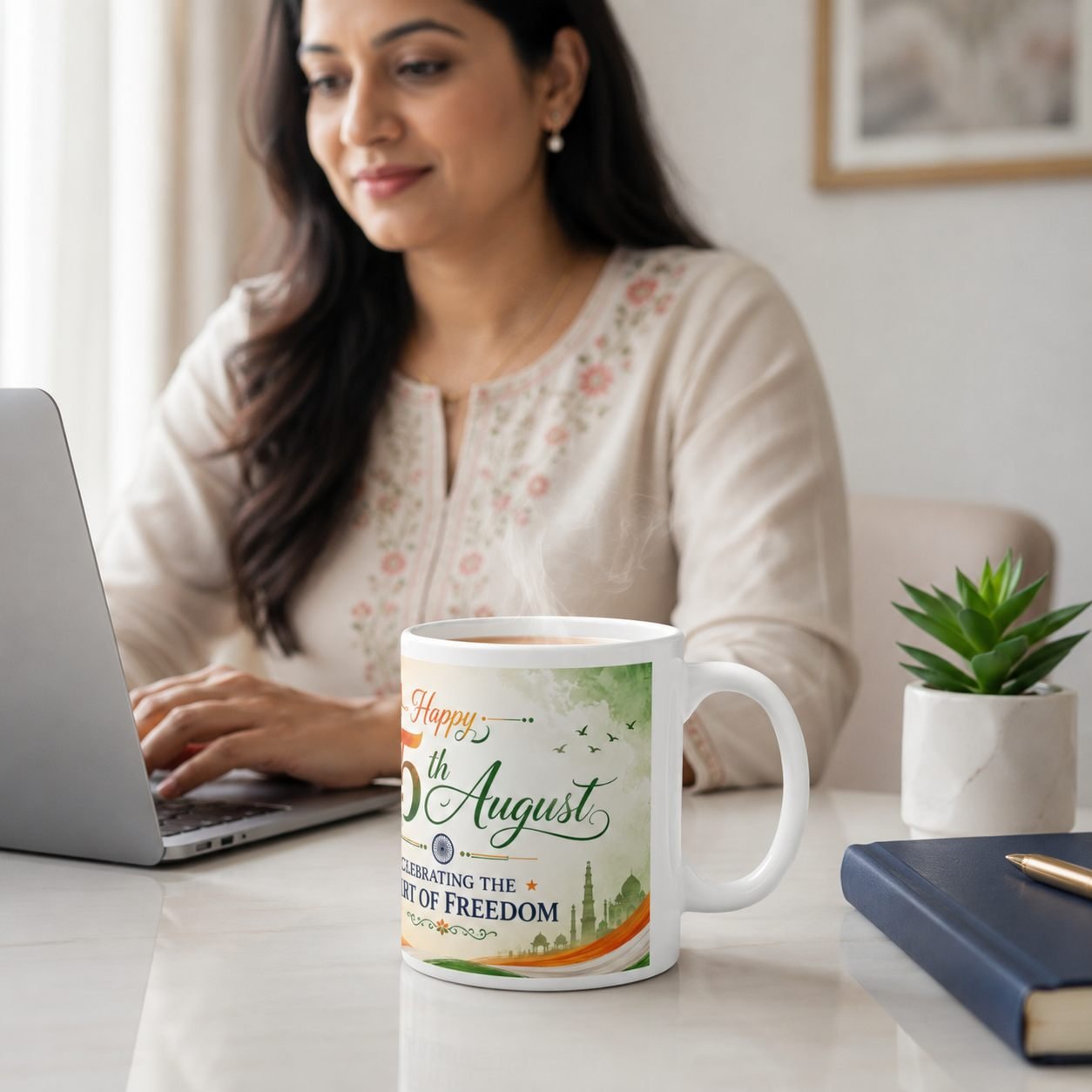 Red Fort Spirit of Freedom Festival Ceramic Mug view 5