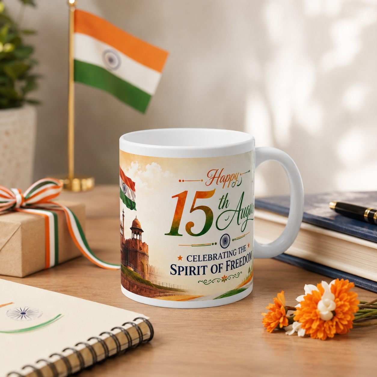 Red Fort Spirit of Freedom Festival Ceramic Mug view 10