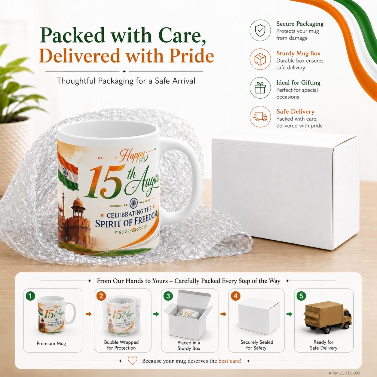 Red Fort Spirit of Freedom Festival Ceramic Mug view 11