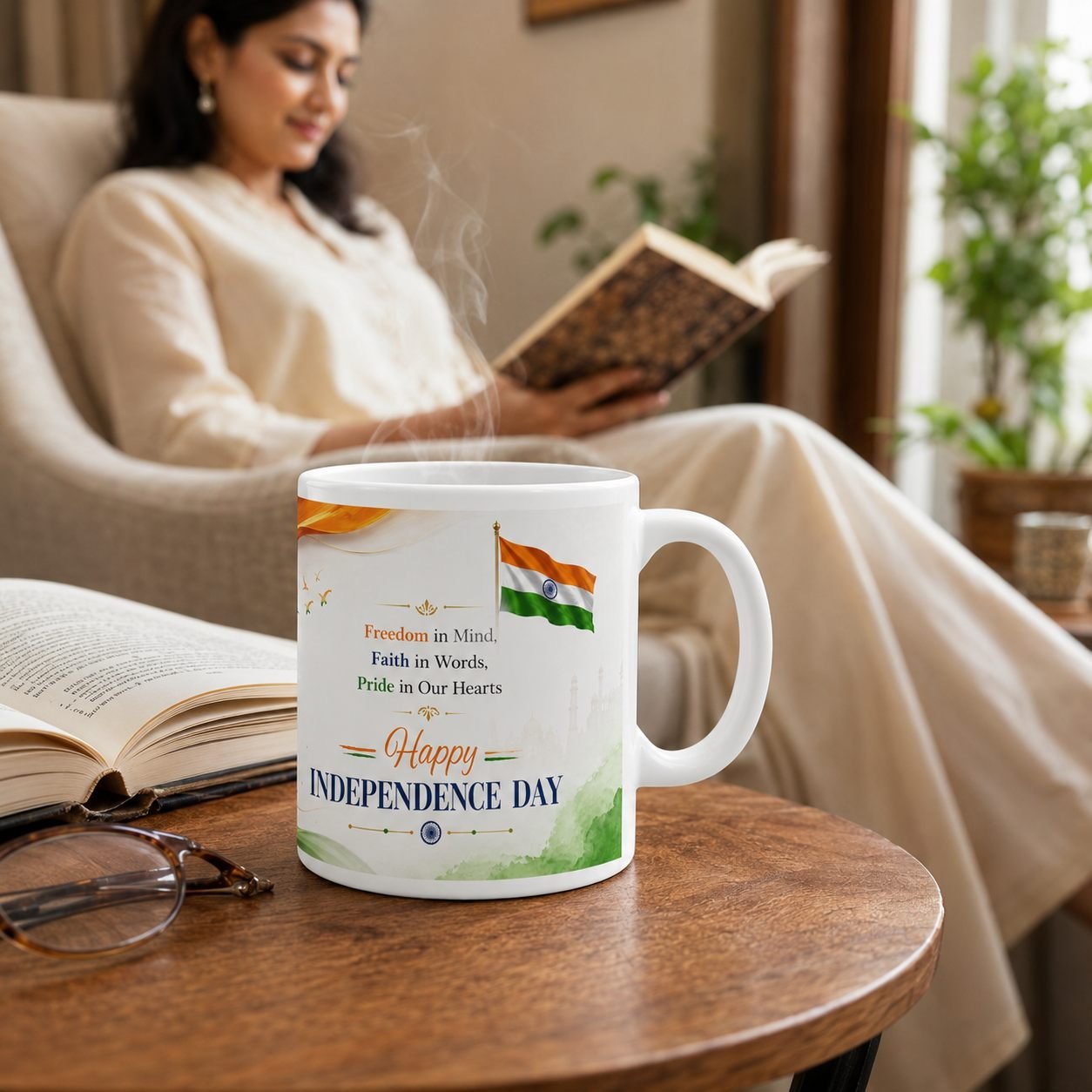 Freedom Faith Pride Independence Day Ceramic Mug view 7