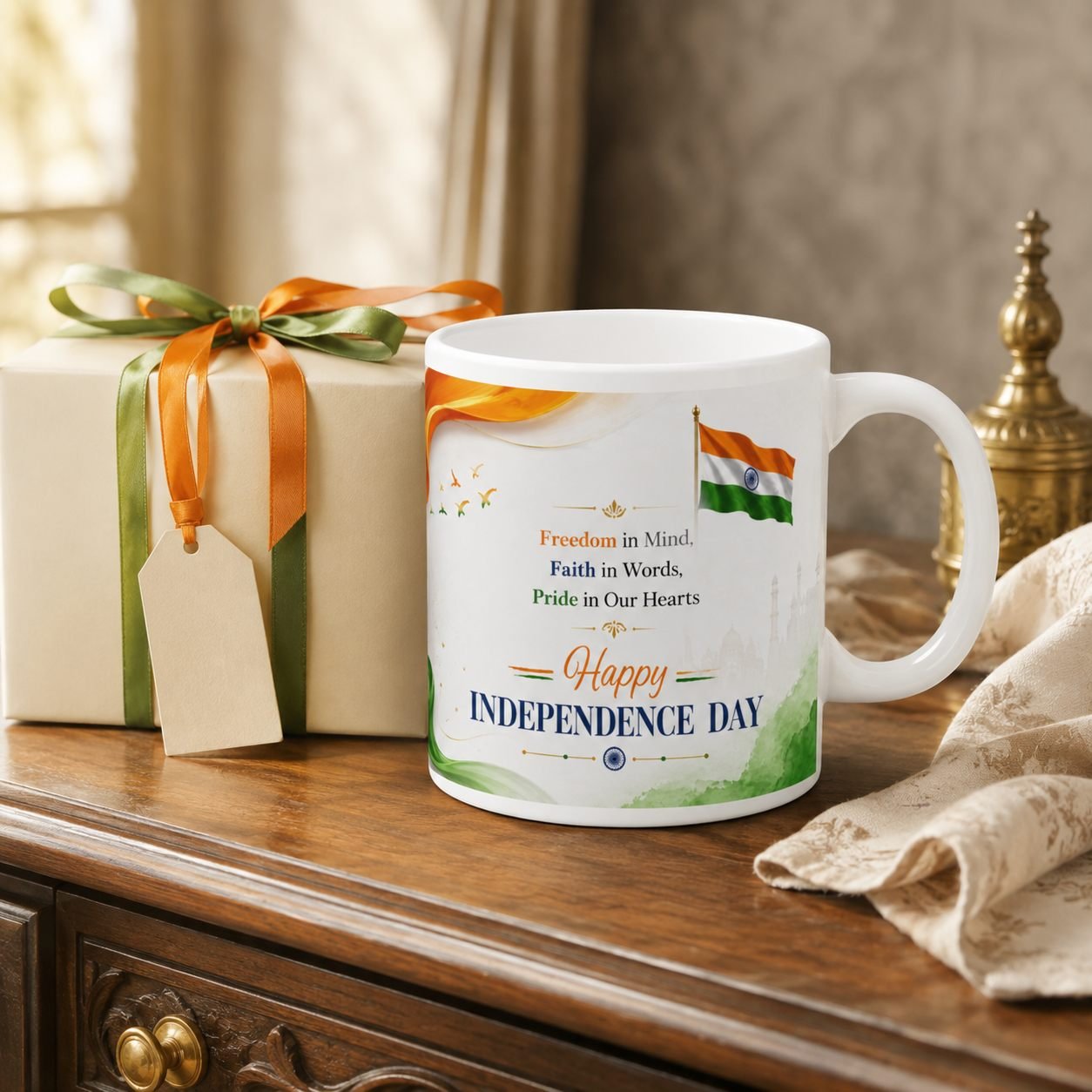 Freedom Faith Pride Independence Day Ceramic Mug view 9