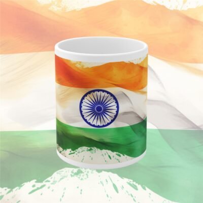 Artistic Indian Flag Festival Ceramic Mug