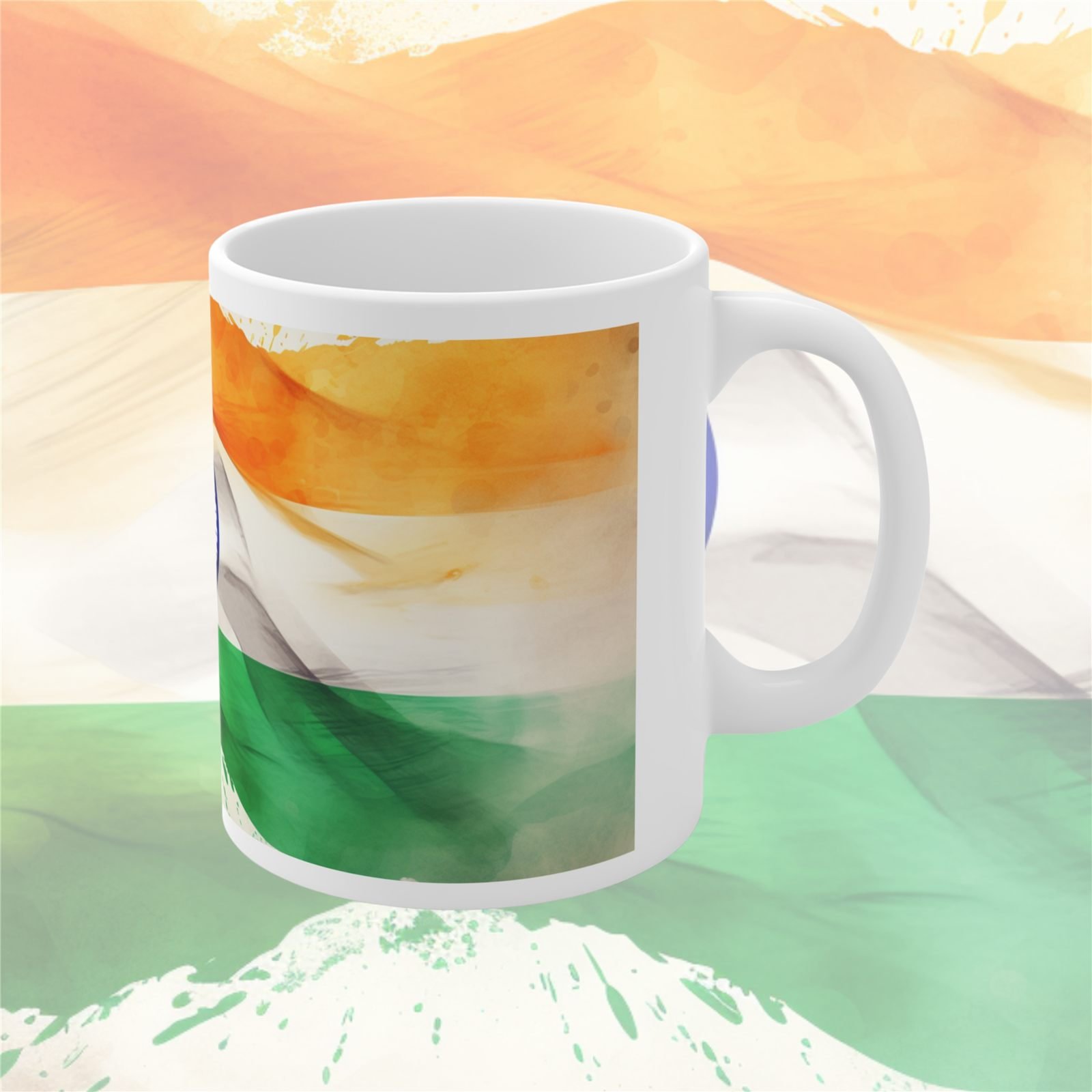 Artistic Indian Flag Festival Ceramic Mug view 3