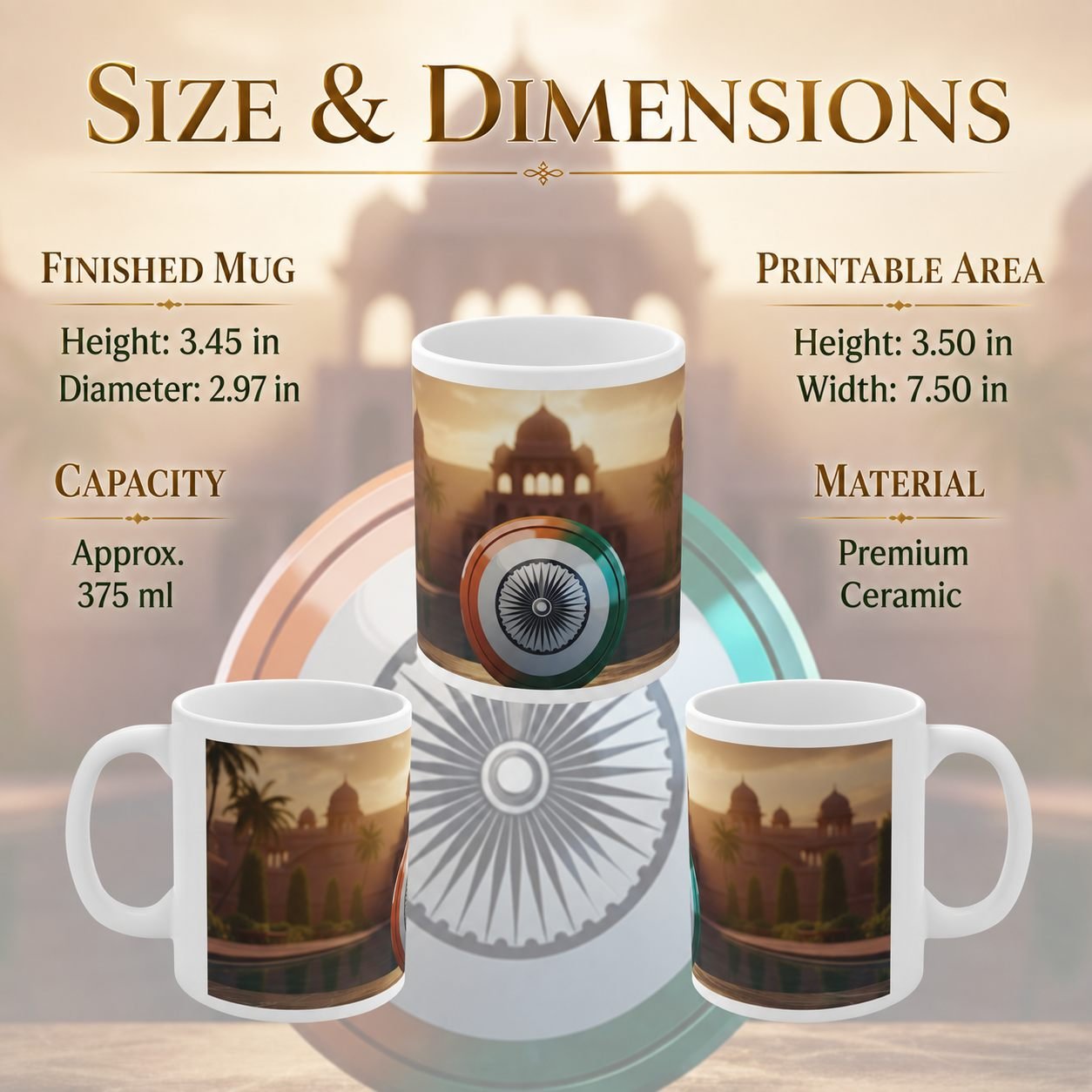 Heritage Ashoka Chakra Festival Ceramic Mug view 13