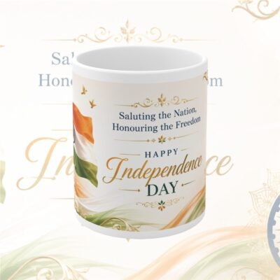 Saluting the Nation Independence Day Ceramic Mug