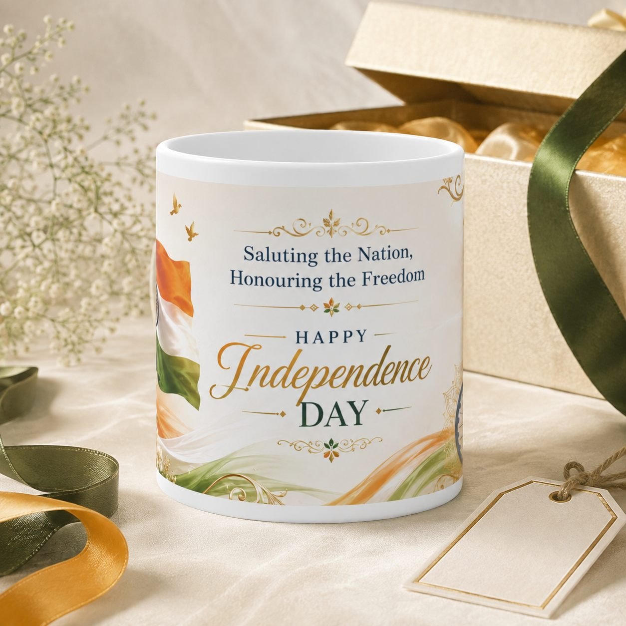 Saluting the Nation Independence Day Ceramic Mug view 4