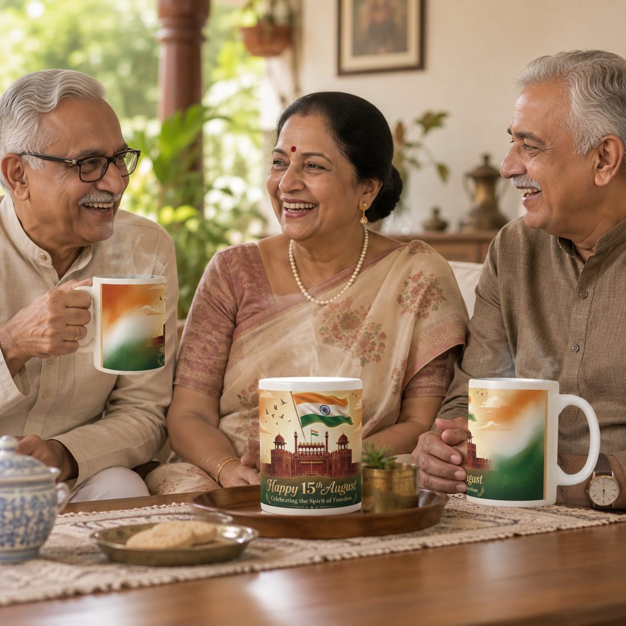 Red Fort Happy 15th August Festival Ceramic Mug view 7