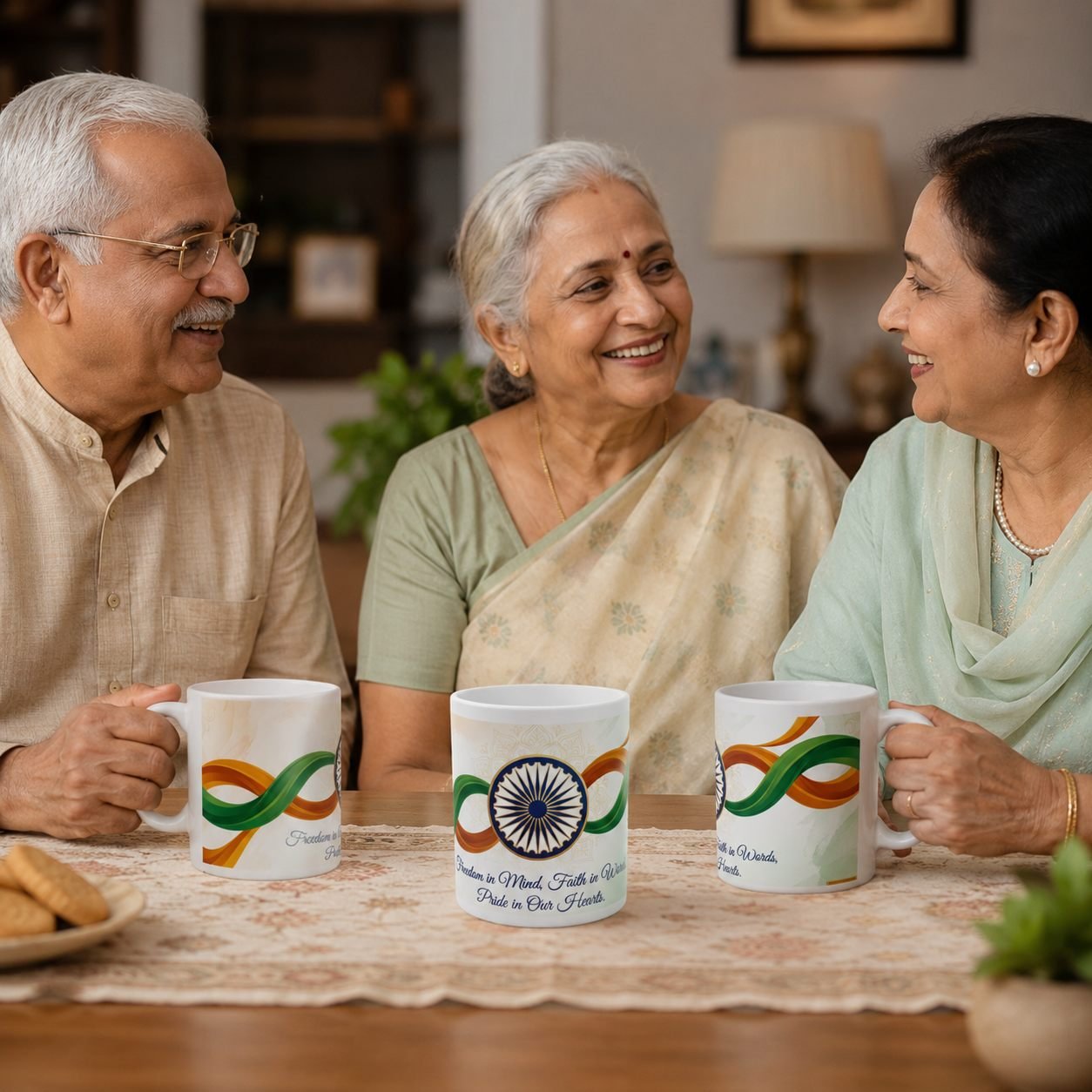Freedom in Mind Tricolour Ribbon Ceramic Mug view 8