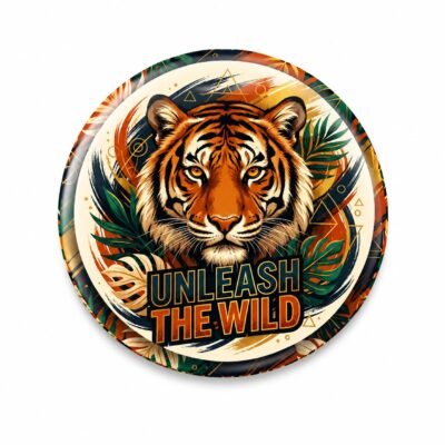 Unleash the Wild Tiger Pin Badge