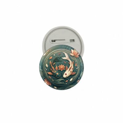 Koi Harmony Lotus Pin Badge