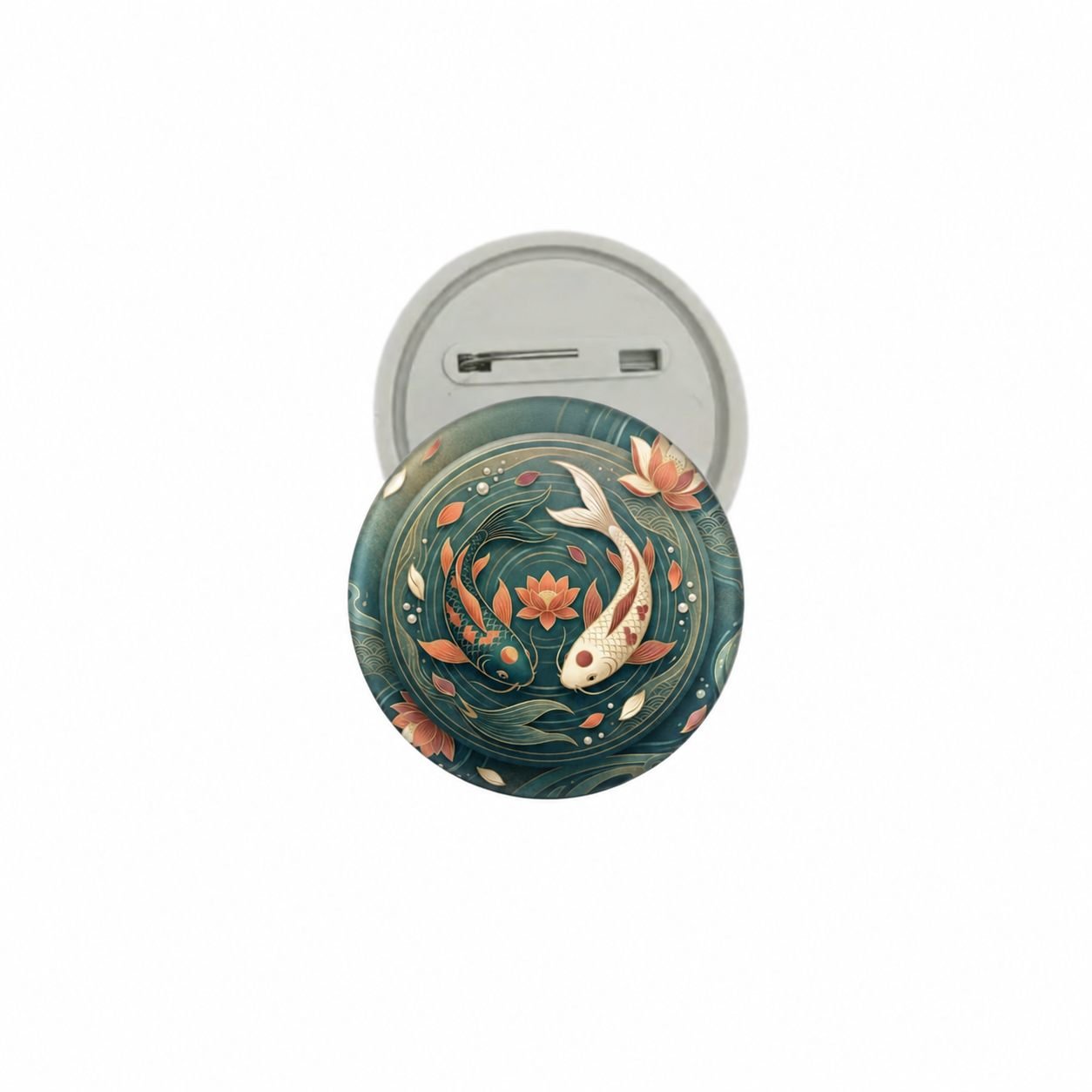 Koi Harmony Lotus Pin Badge view 1