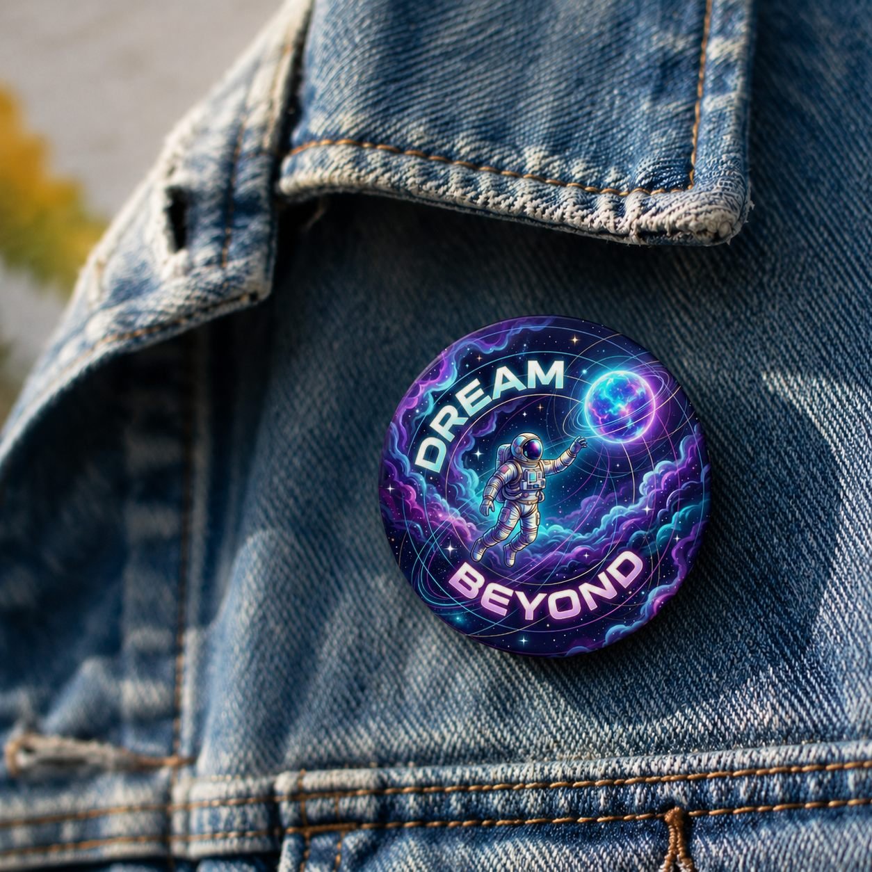 Dream Beyond Astronaut Pin Badge view 3