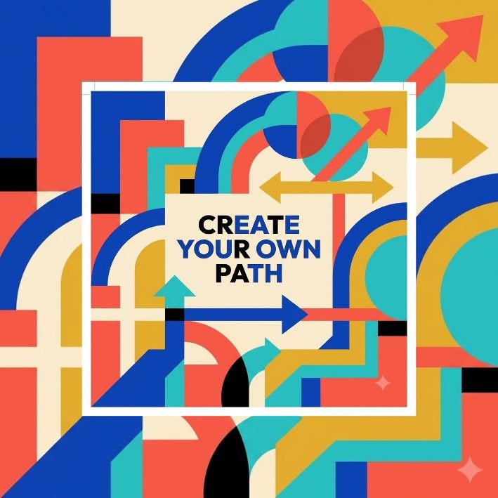 Create Your Own Path Geometric Pin Badge view 6