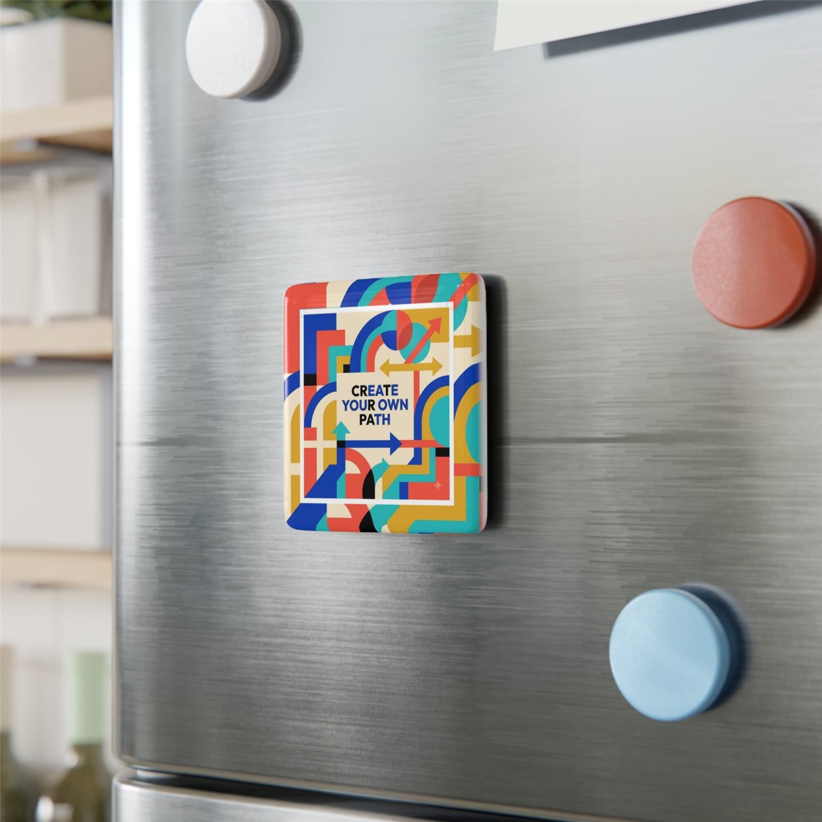 Create Your Own Path Geometric Pin Badge view 3